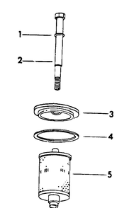 Lubricating Oil Filter Diagram and Parts List for CUB185  Cub Cadet Lawn Tractor